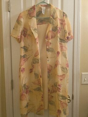 Vintage Studio C Cream Satin Midi Dress Set